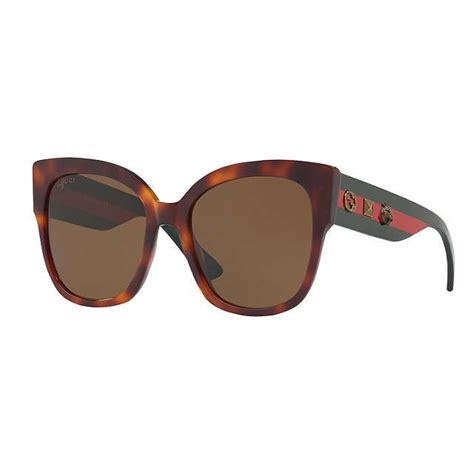 gucci gg0059s square sunglasses tortoise brown